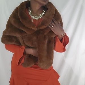 Brown Fur Shawl